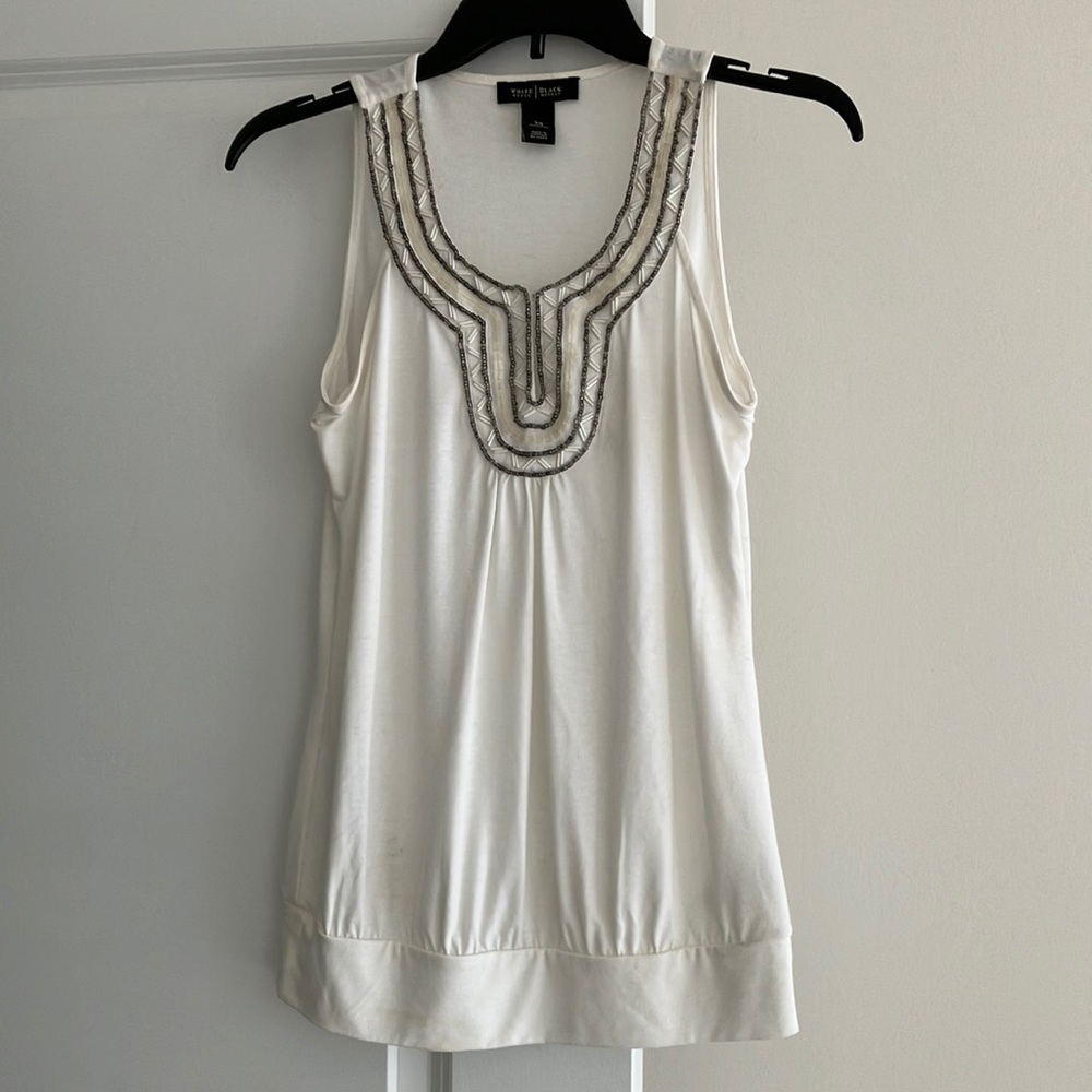 WHBM Sleeveless Embellished Top. Size XS